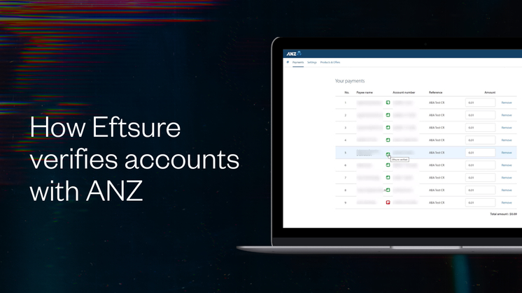 How Eftsure verifies accounts with ANZ