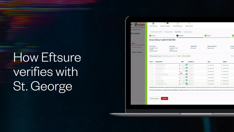 How Eftsure verifies with St. George