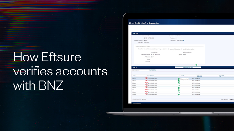 How Eftsure verifies accounts with BNZ