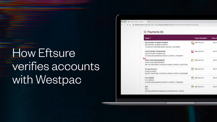 How Eftsure verifies accounts with Westpac