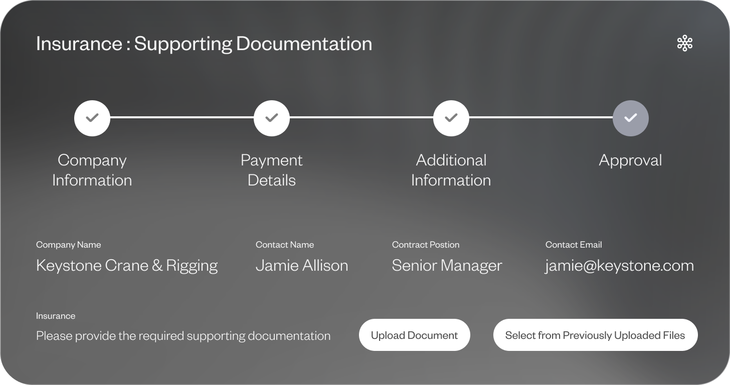 Vendor Onboarding preview