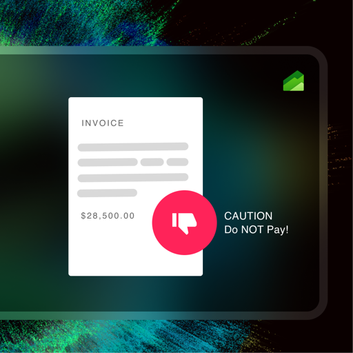 Invoice Review with Eftsure Alert Warning 