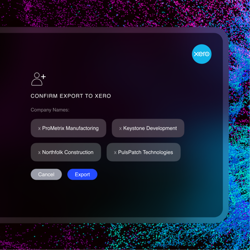 Easily export into Xero