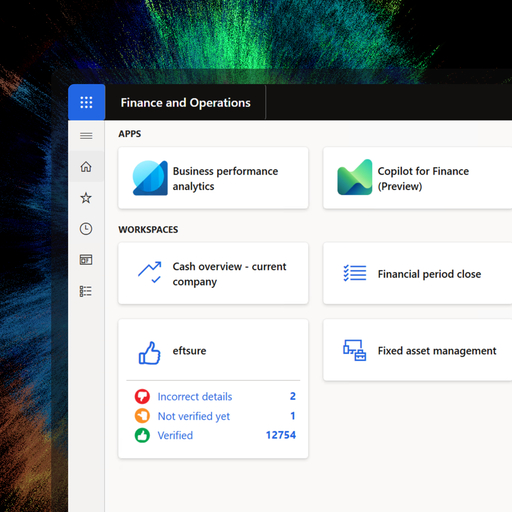 Eftsure workspace in Dynamics 365 F&O