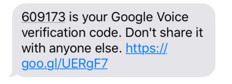 Google Voice verification scam