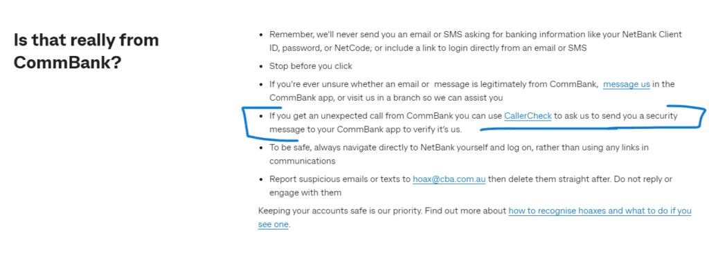 CommBank notifies customers how to avoid vishing scams